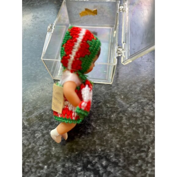 Vtg Miniature Baby Doll Hand Crocheted Costume Original Tag Box Made In Germany - Picture 7 of 9